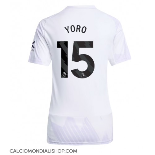 Maglie da calcio Manchester United Leny Yoro #15 Seconda Maglia Femminile 2025-26 Manica Corta